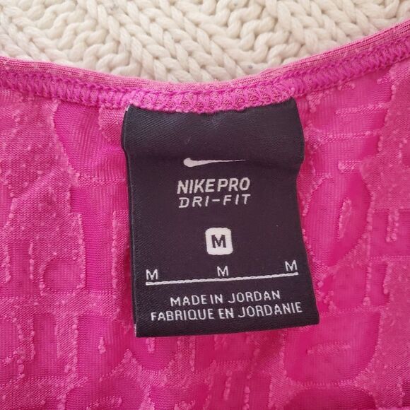 ✨NIKE✨ Nike Pro 'Just Do It' Burnout Tank - [Medium, Pink] - Picture 11 of 12